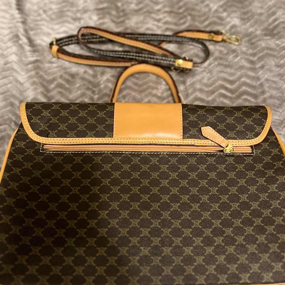 Marco Italian Brand Leather Monogram Conseiller bag Crossbody Briefcase VTG